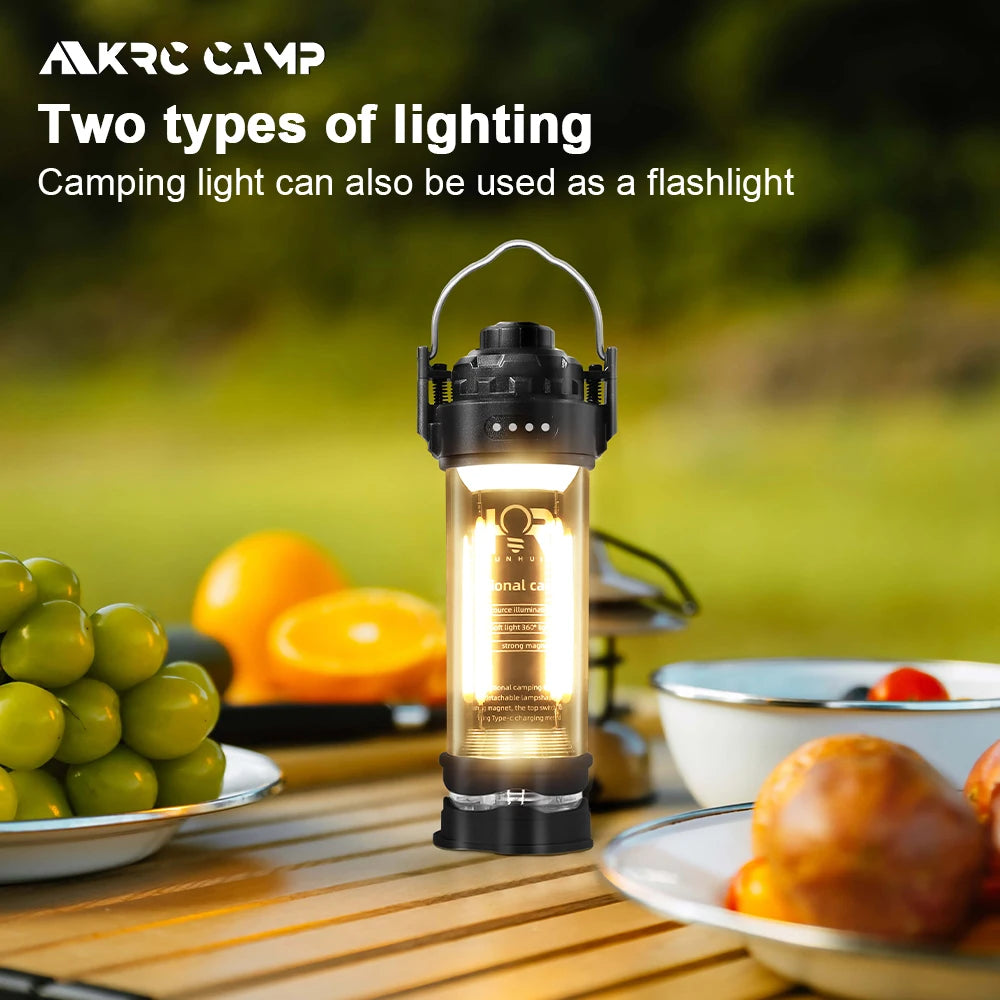3000mAH Camping Light LED Outdoor Multi-function Tent Hanging Retro Lantern Camping Lighthouse Tent Lighting Atmosphere lights