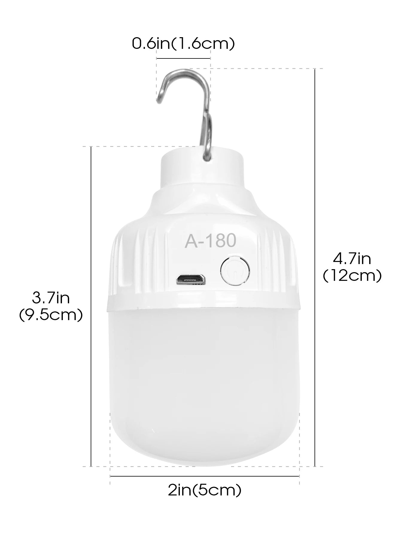 Camping Light Bulb Emergency Night Lighting Flashlight Outdoor Picnic Hanging Pendant Tent Lamp 500mAh USB Rechargeable LED Bulb